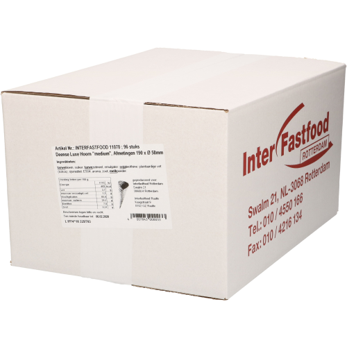 IFF Deense luxe hoorn medium 190 x Ø 58 DS 96st.