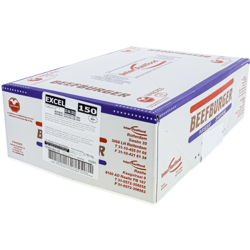 IFF beefburgers 25 x 150g DS 3,75kg