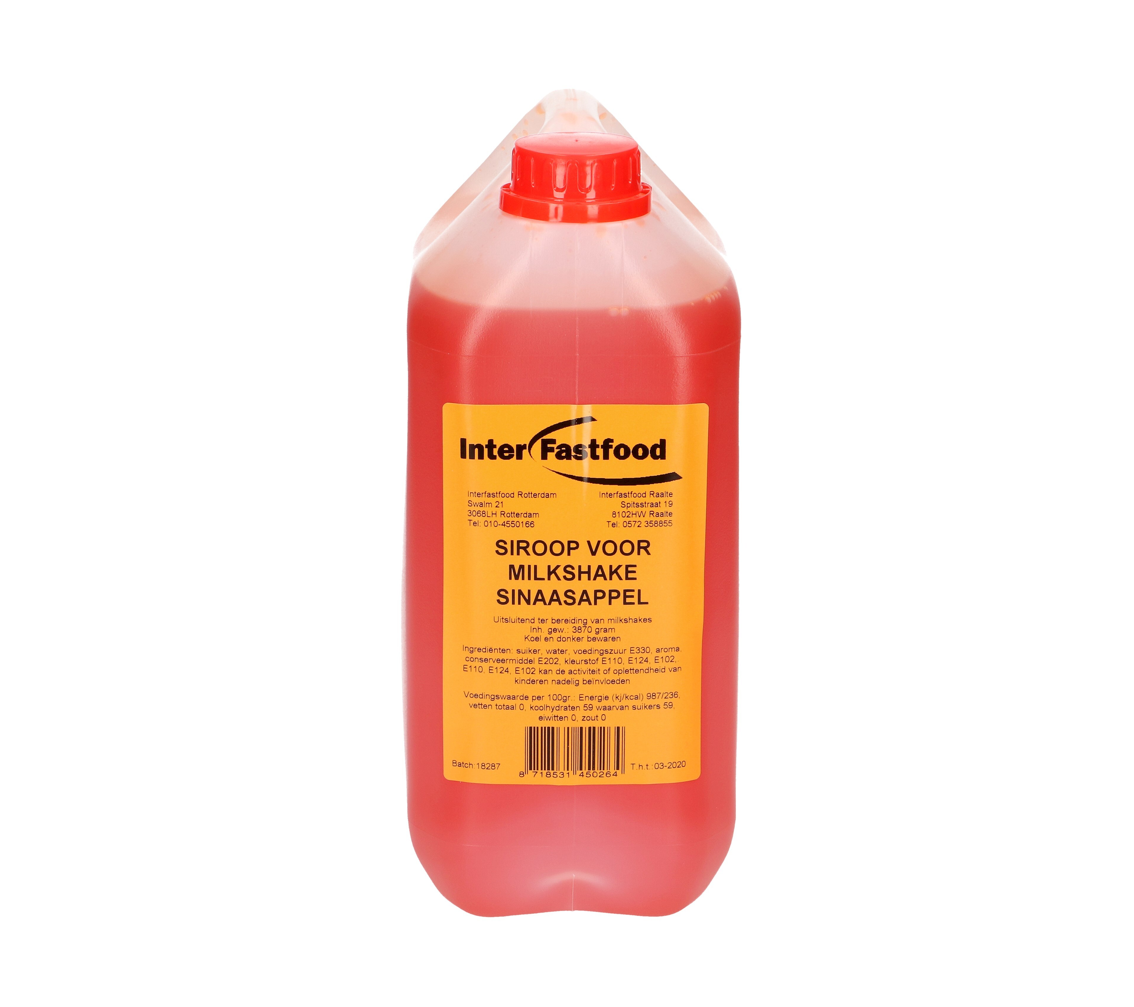 IFF milkshake siroop sinaasappel CAN 3L