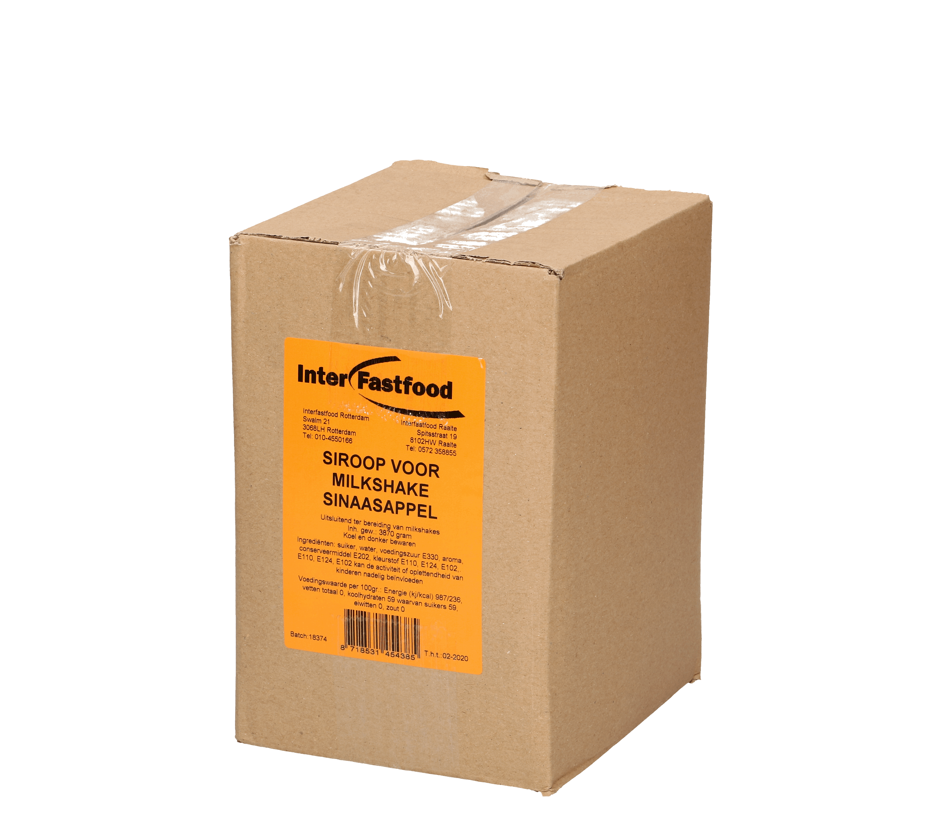 IFF milkshake siroop sinaasappel BIB 3L