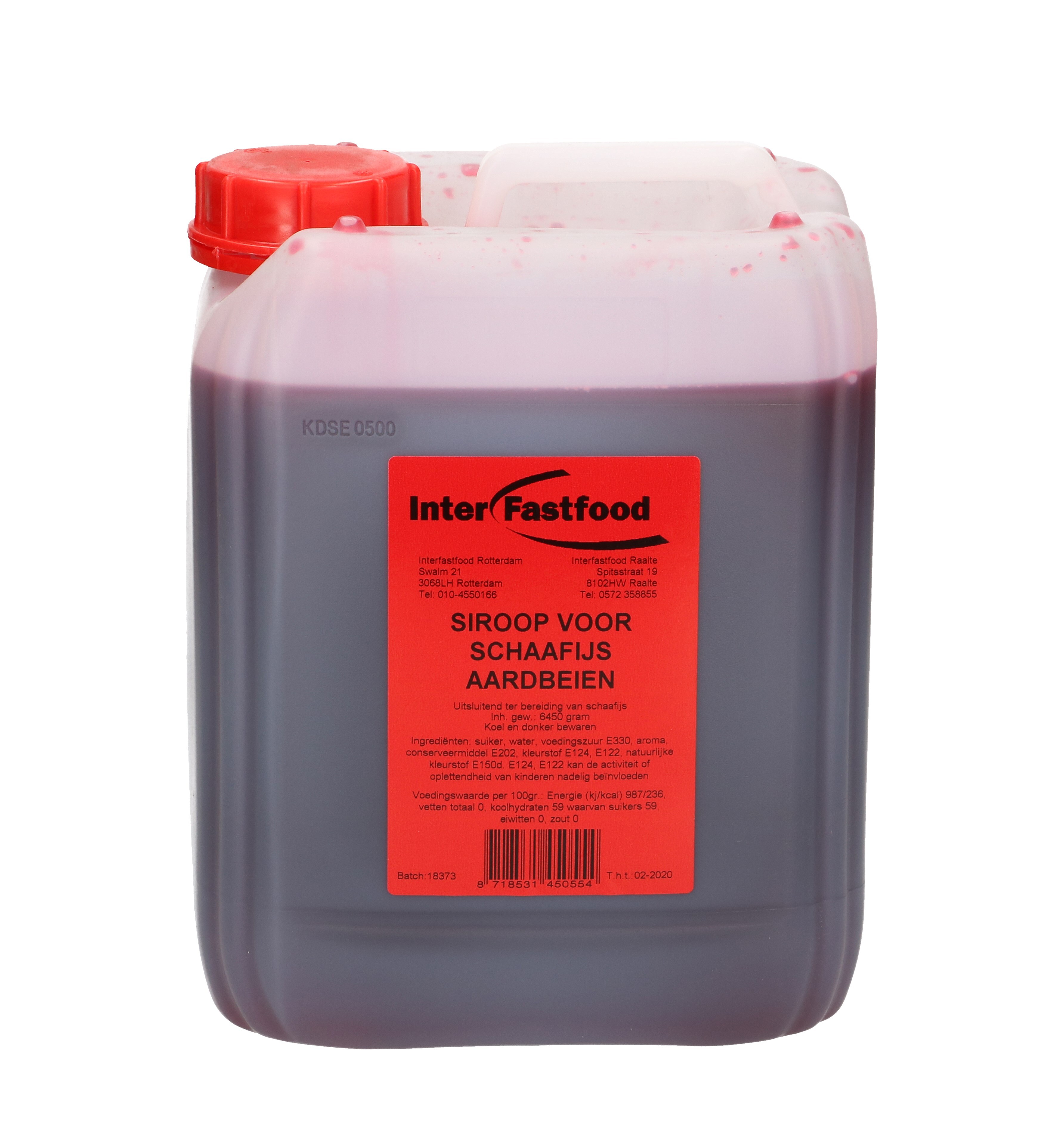 IFF schaafijs siroop aardbei CAN 5L