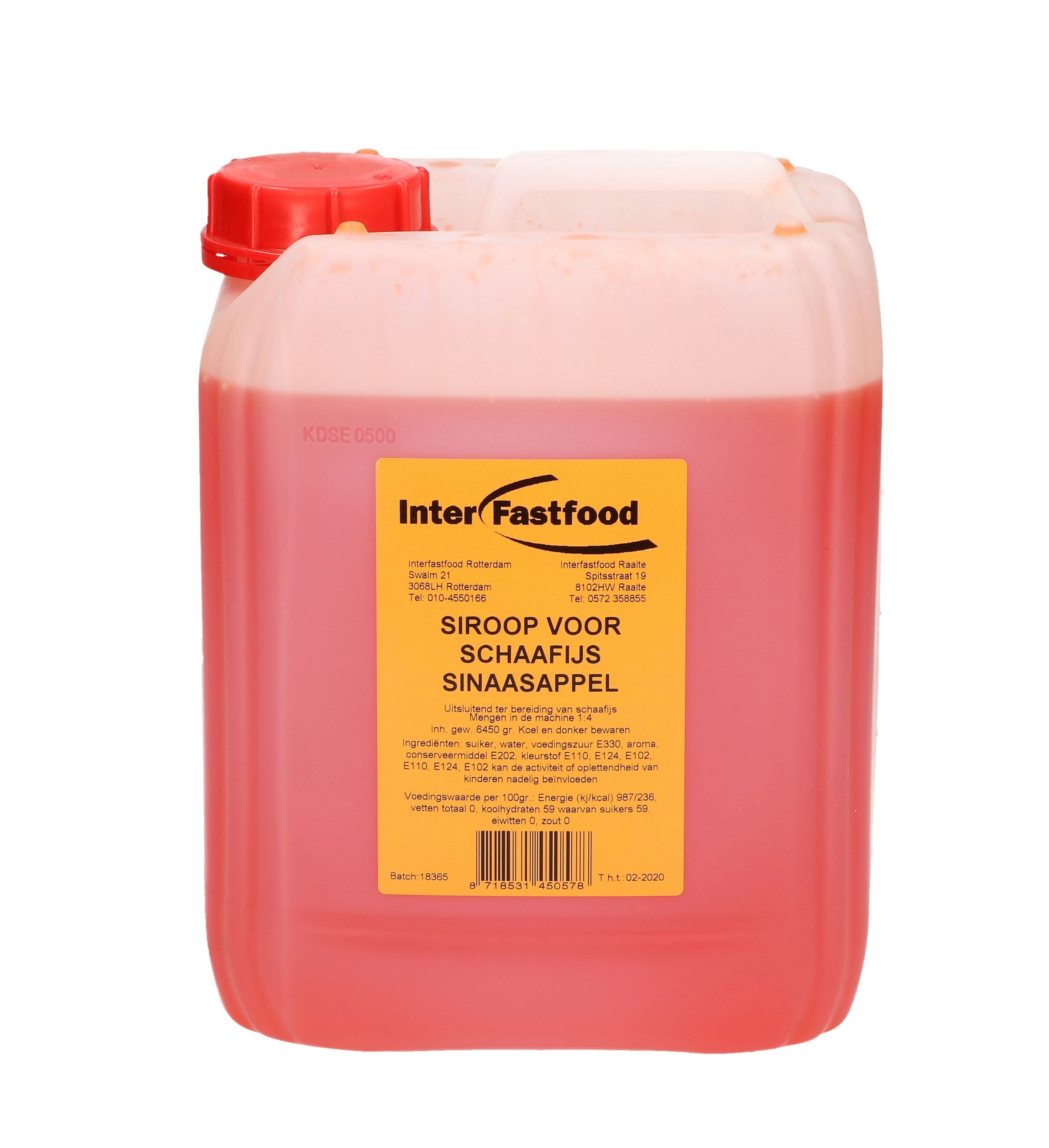 IFF schaafijs siroop sinas CAN 5L