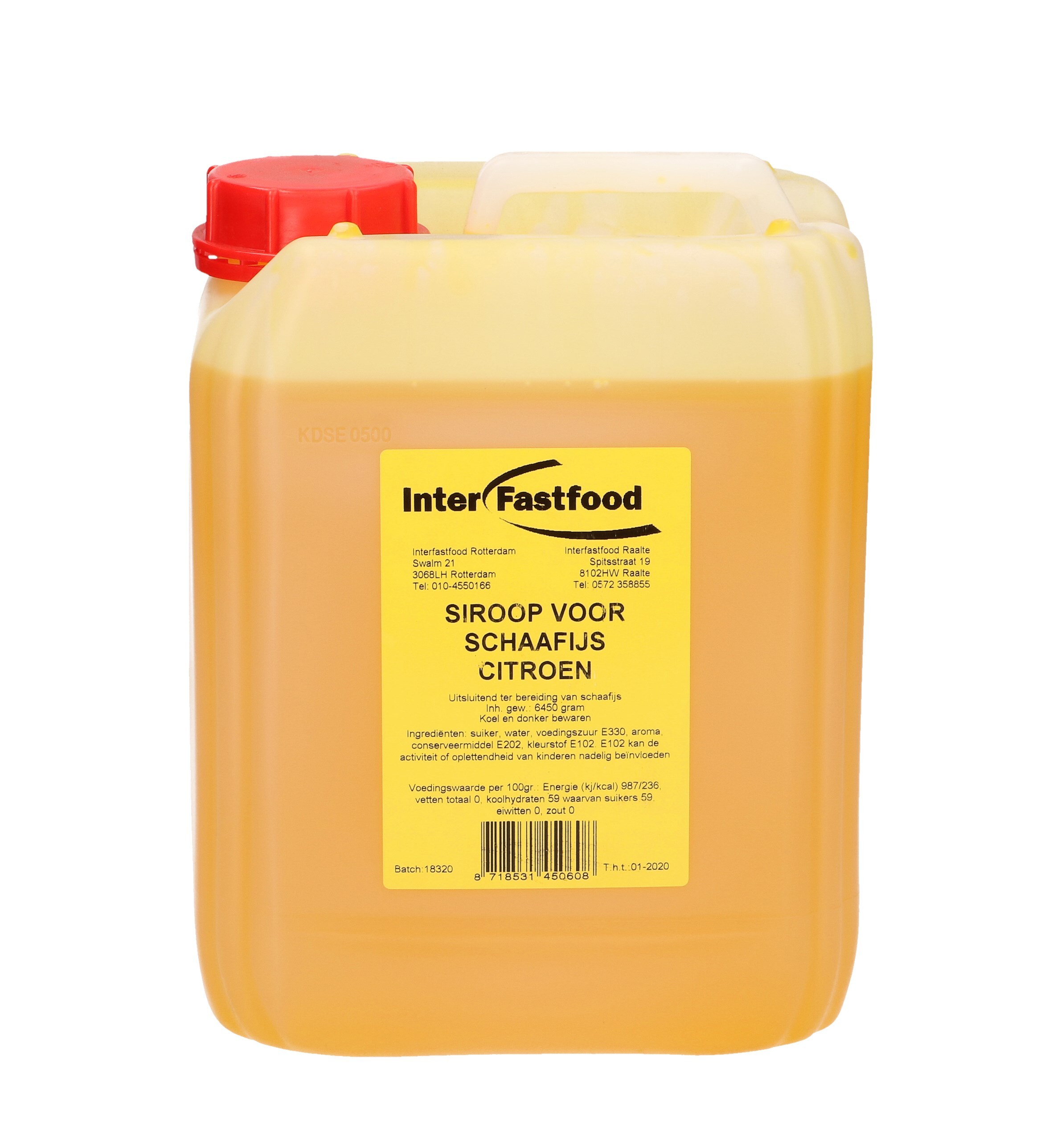 IFF schaafijs siroop citroen CAN 5L