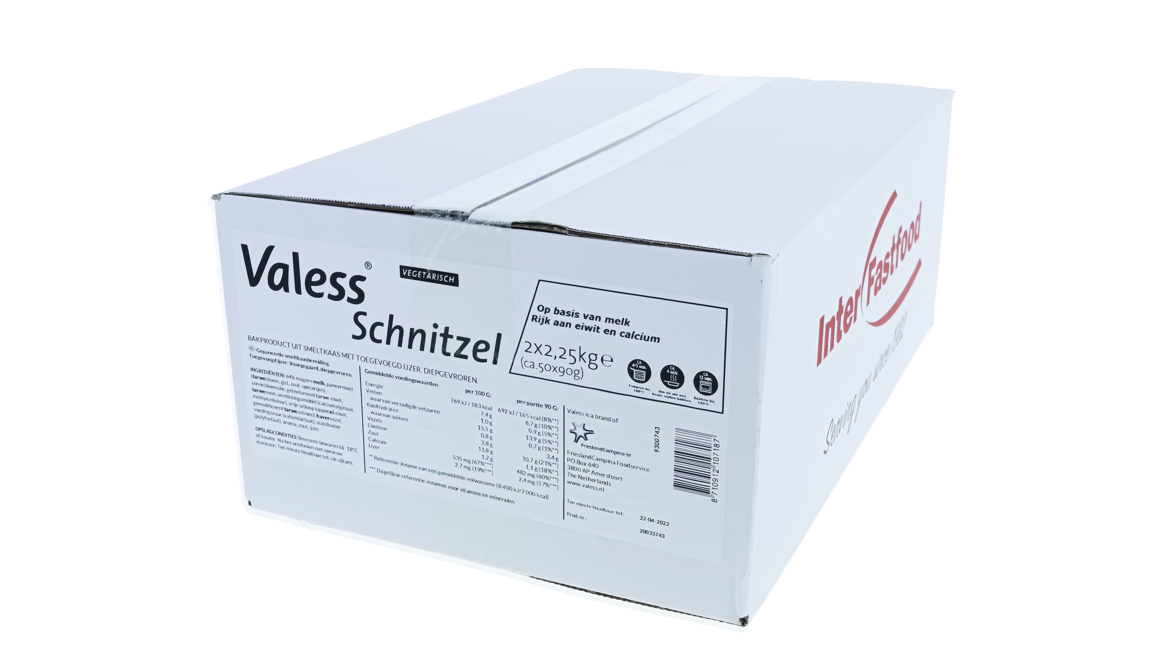 Vegetarische kipburger 50 x 90g DS 4,5kg