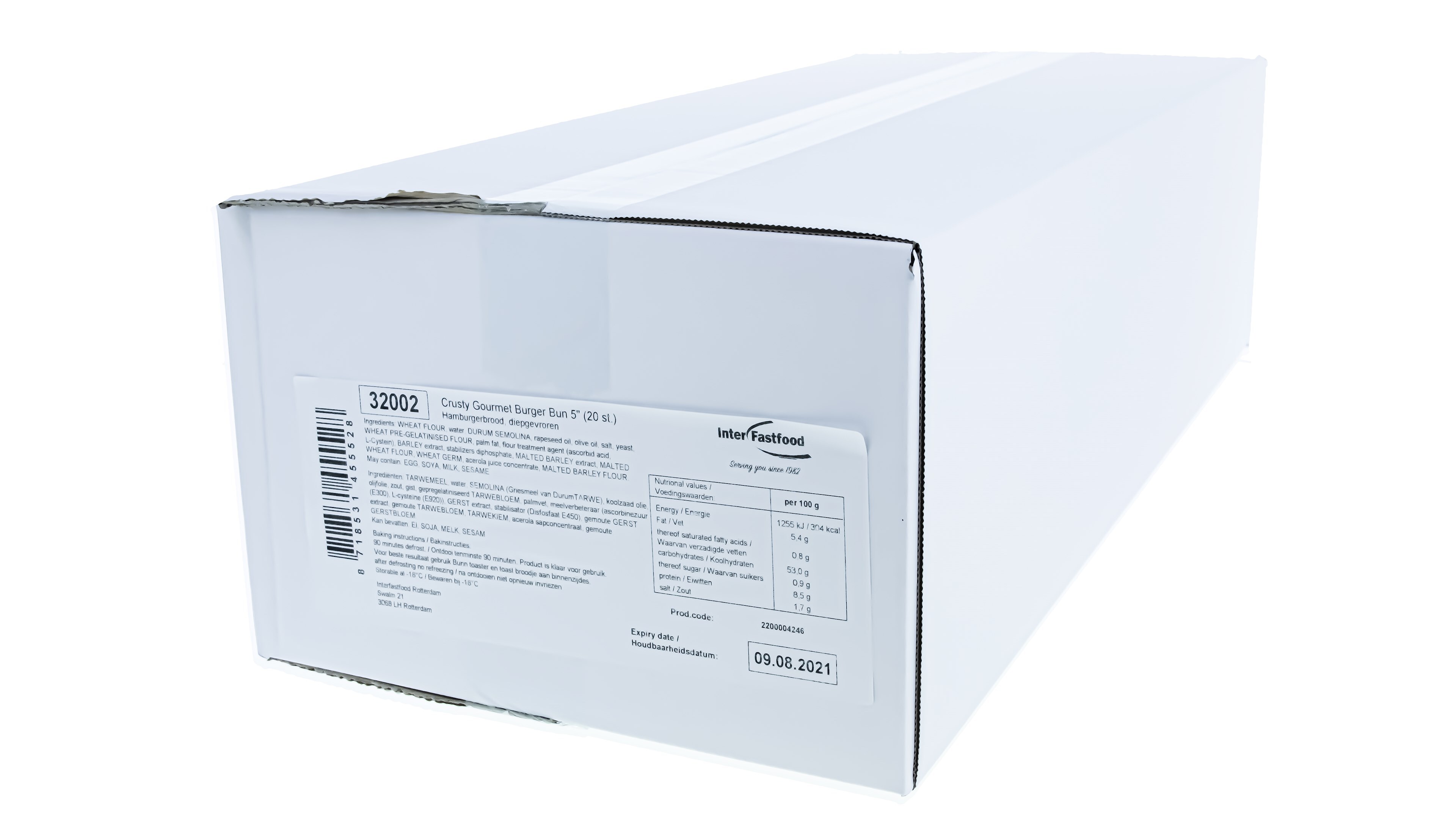 IFF crusty gourmet burger bun 4,5'' DS 20st.