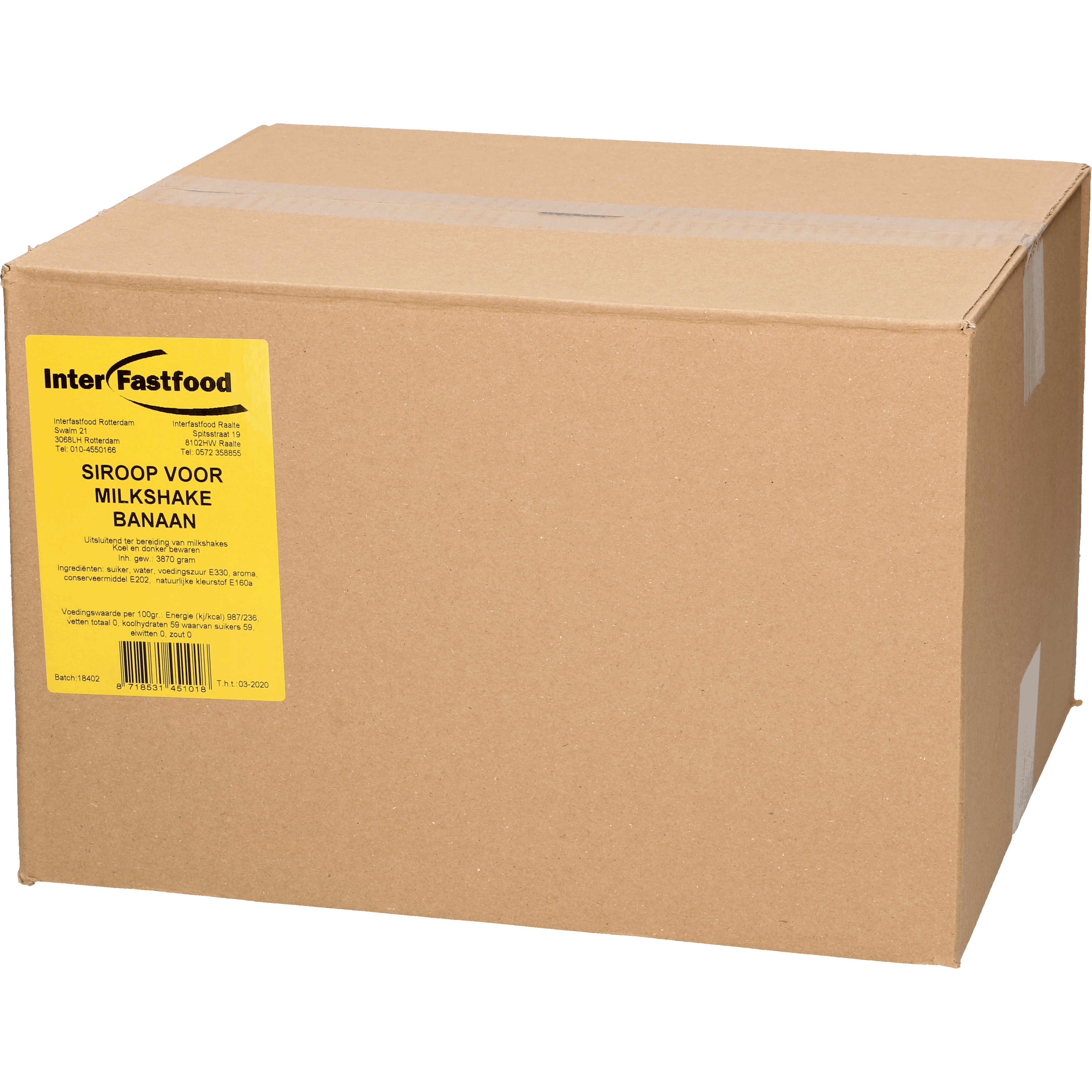 IFF milkshake siroop banaan BIB 4 x 3L