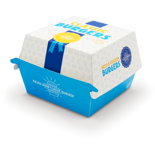 IFF hamburgerbak 'blauw' klein DS 320st.