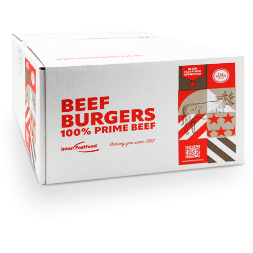 IFF 100% HALAL beefburgers 105 x 45g DS 4,73 kg