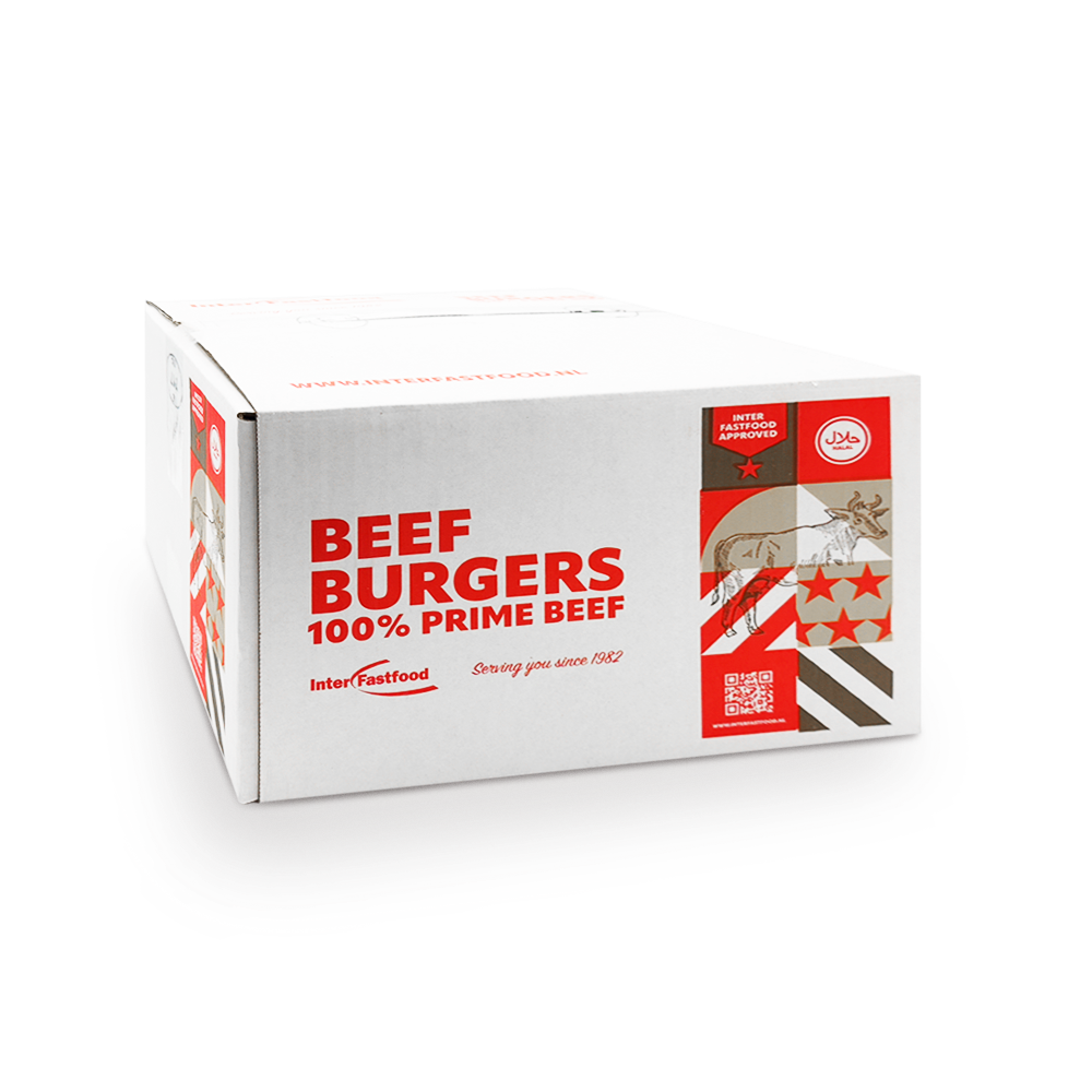 IFF 100% HALAL beefburgers 100 x 57g DS 5,67 kg