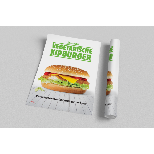Poster Vegetarische Kipburger (B1 - Groot)