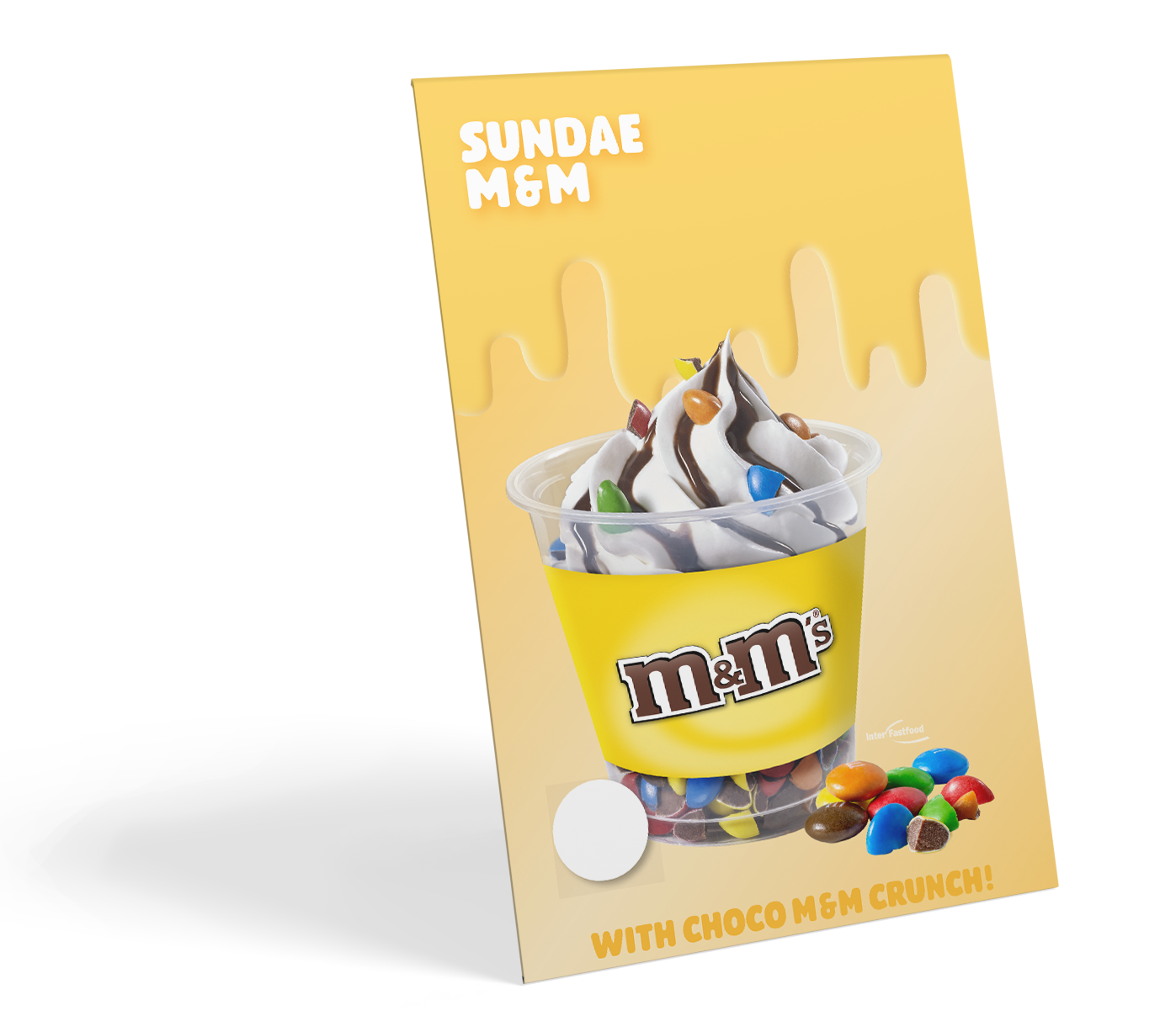 Counterkaart sundae M&M