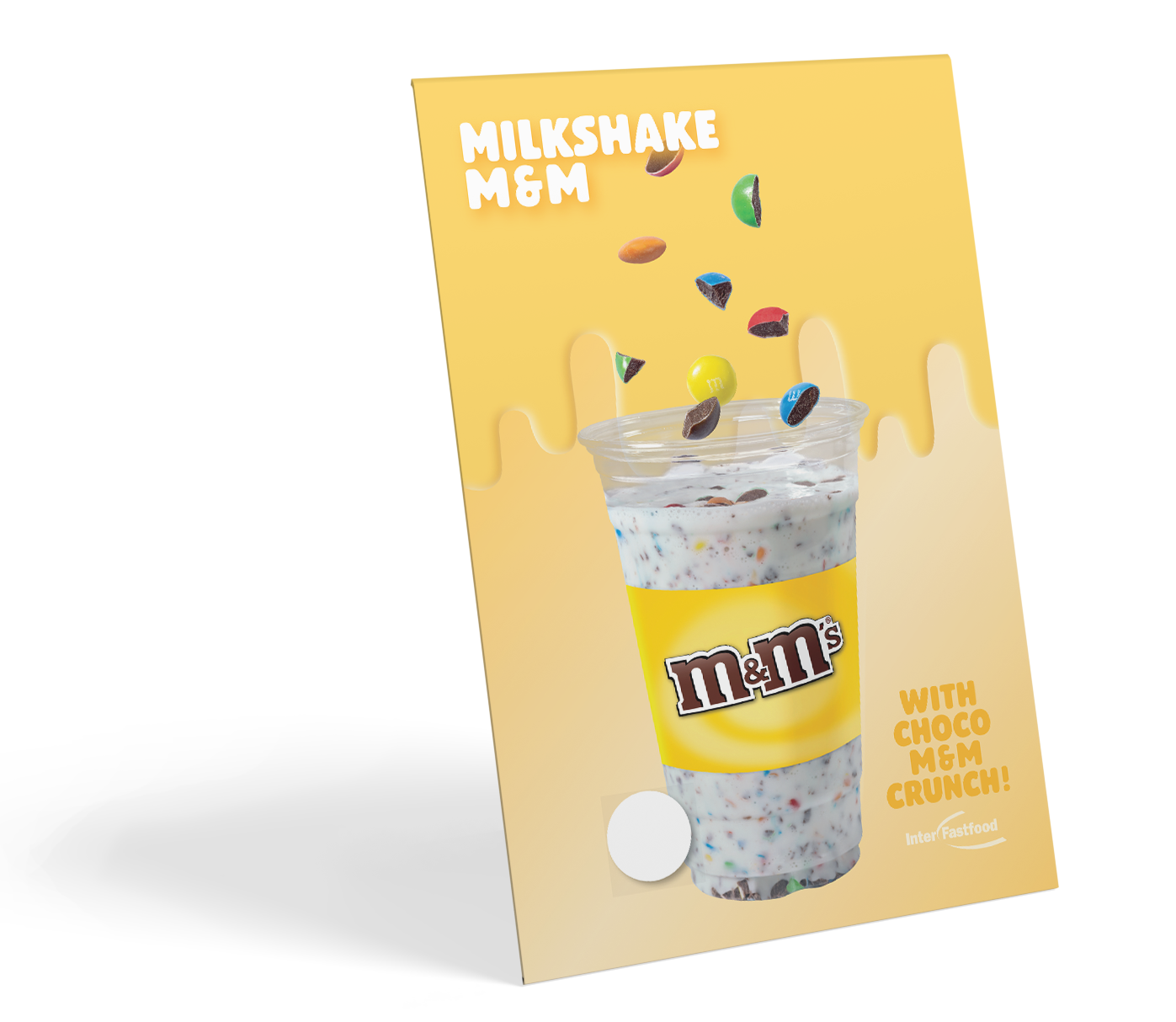 Counterkaart milkshake M&M