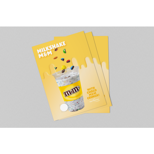 Counterkaart milkshake M&M