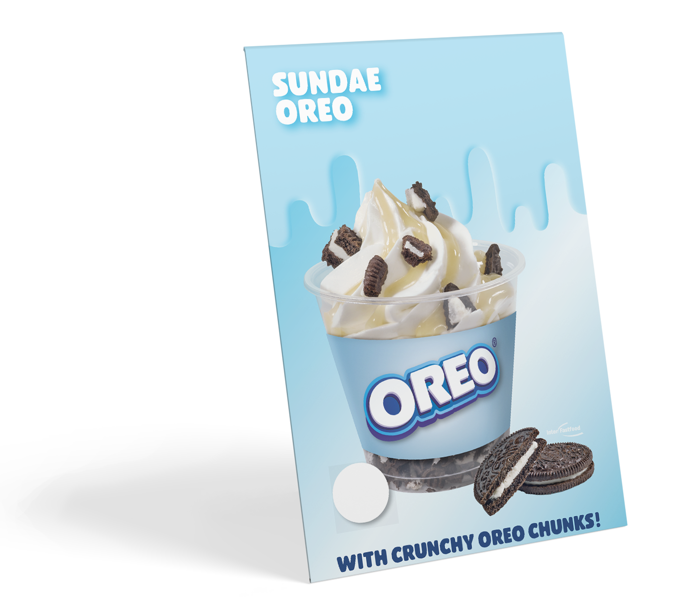 Counterkaart sundae Oreo