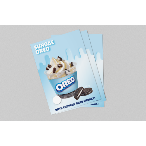 Counterkaart sundae Oreo