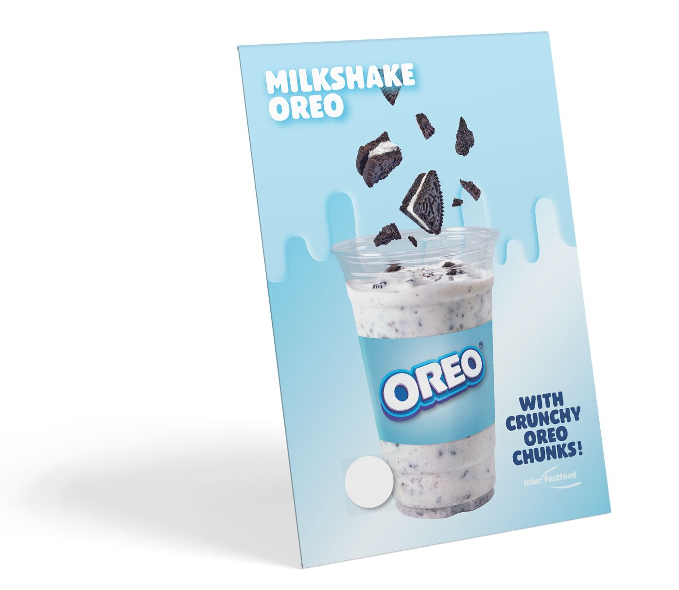 Counterkaart milkshake Oreo