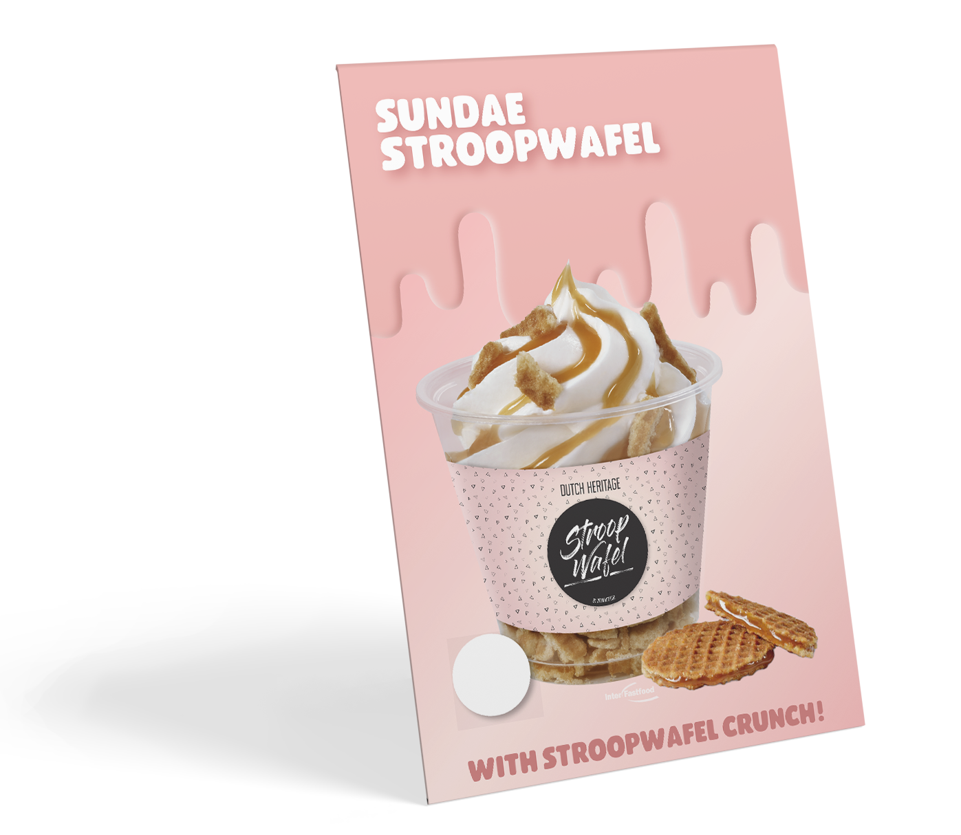 Counterkaart sundae stroopwafel