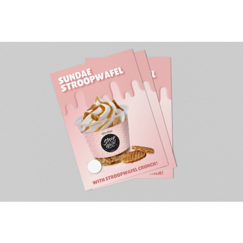 Counterkaart sundae stroopwafel
