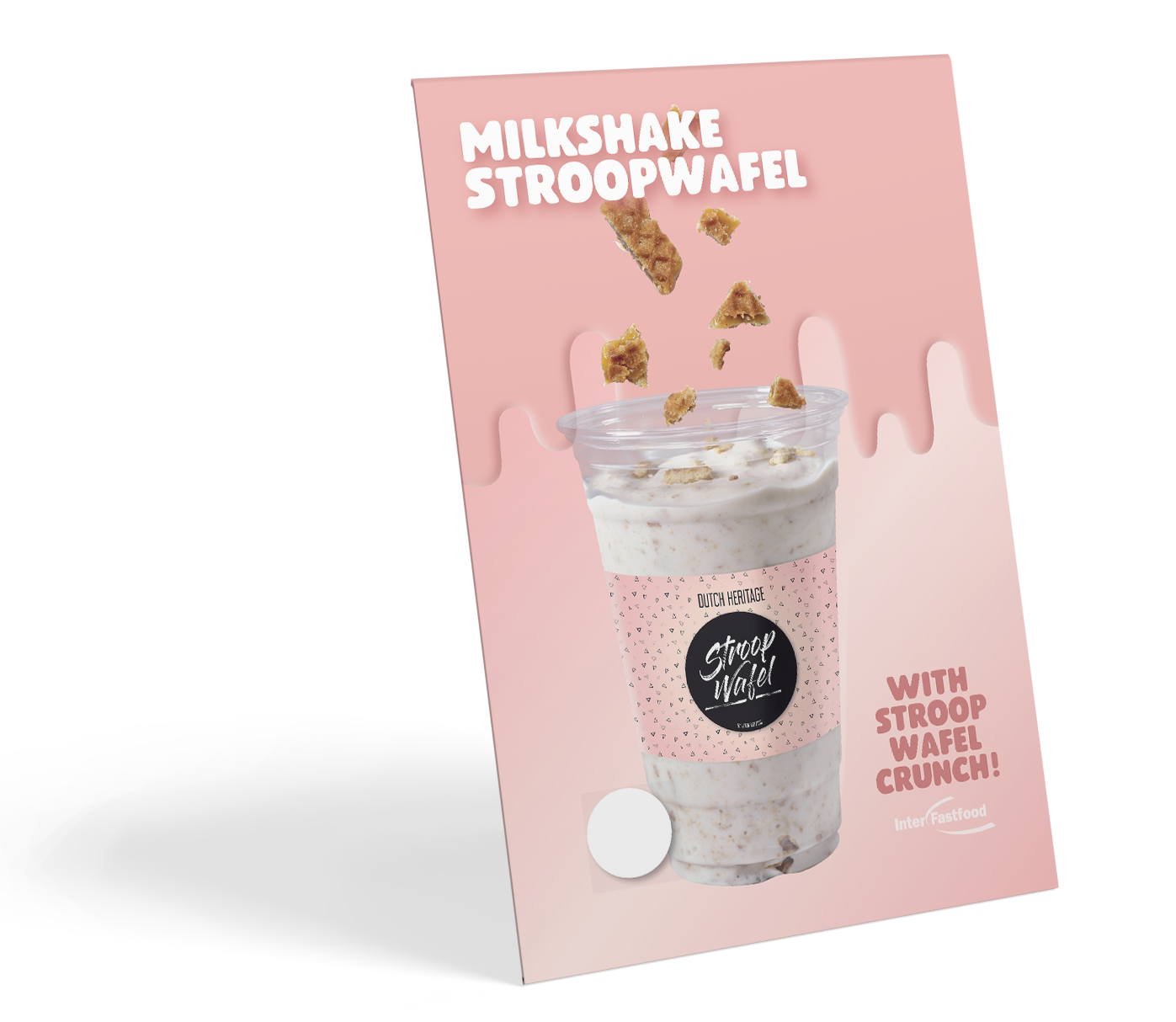 Counterkaart milkshake stroopwafel