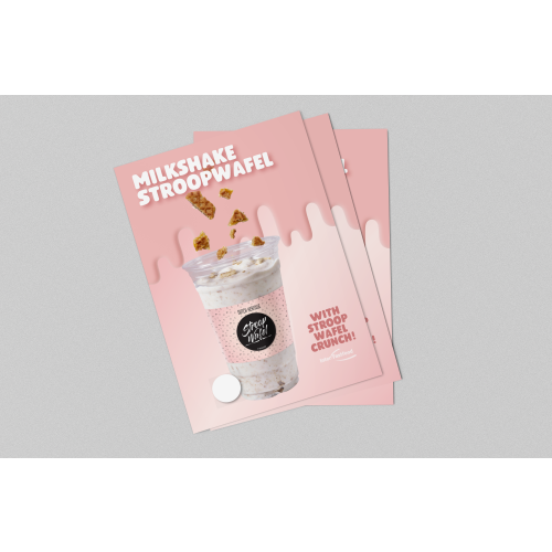 Counterkaart milkshake stroopwafel