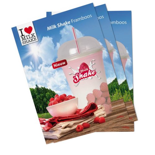 Poster Milkshake Framboos (A5 - klein)